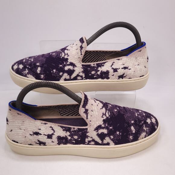 Rothys Casual Round Toe Slip On Sneaker Womens Size 8 Purple White - Picture 6 of 9